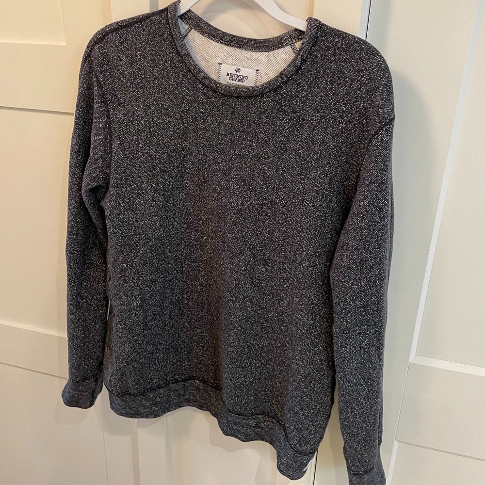 Reigning Champ Midweight Crewneck Terry Sweatshirt Sz M Charcoal